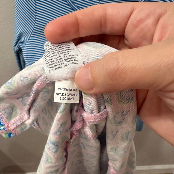 Tea Collection Blue Stripe Pink Fan Twirl Dress - Picture 8 of 8